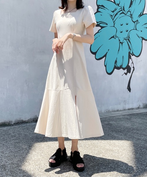 one way（ワンウェイ）の「バックオープンワンピース（ワンピース・レディース・ベージュ/ブラック/ブルー・FREE）」の9枚目の写真