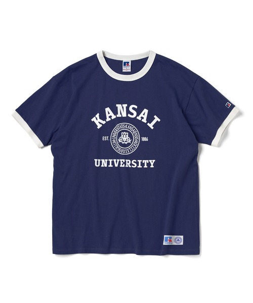 Russell Athletic（ラッセルアスレティック）の「【KANSAI UNIVERSITY】カレッジロゴTシャツB（Tシャツ/カットソー・メンズ・ネイビー/ホワイト・M/L/XL/S）」の2枚目の写真