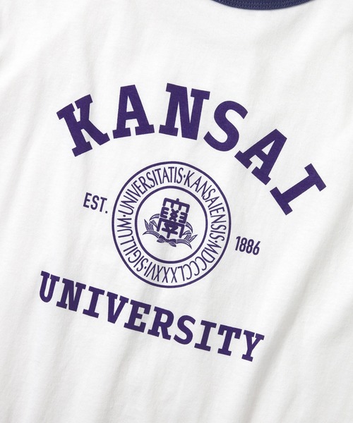 Russell Athletic（ラッセルアスレティック）の「【KANSAI UNIVERSITY】カレッジロゴTシャツB（Tシャツ/カットソー・メンズ・ネイビー/ホワイト・M/L/XL/S）」の3枚目の写真