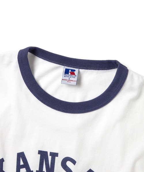 Russell Athletic（ラッセルアスレティック）の「【KANSAI UNIVERSITY】カレッジロゴTシャツB（Tシャツ/カットソー・メンズ・ネイビー/ホワイト・M/L/XL/S）」の4枚目の写真
