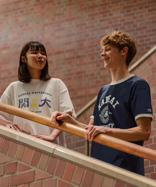 Russell Athletic（ラッセルアスレティック）の「【KANSAI UNIVERSITY】カレッジロゴTシャツB（Tシャツ/カットソー・メンズ・ネイビー/ホワイト・M/L/XL/S）」の8枚目の写真