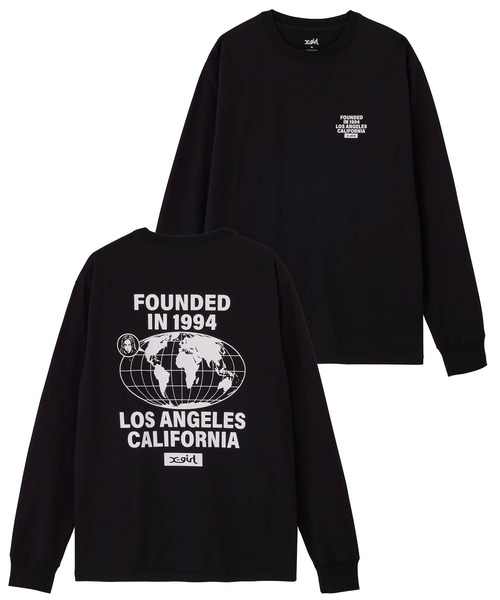 X-girl（エックスガール）の「X-GIRL WORLD MAP L/S TEE（T