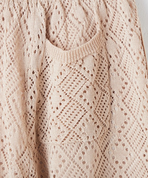 WHIMSIC（ウィムジック）の「【UNISEX/SET UP対応】メッシュジャガードニットショートパンツ（その他パンツ・メンズ・アイボリー/チャコールグレー・FREE）」の16枚目の写真