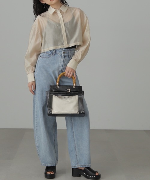 FREE'S MART（フリーズマート）の「◆シアーシャツ×ニットタンクワンピースセット（ワンピース・レディース・ベージュ/ブラック/グリーン・SMALL/MEDIUM）」の17枚目の写真