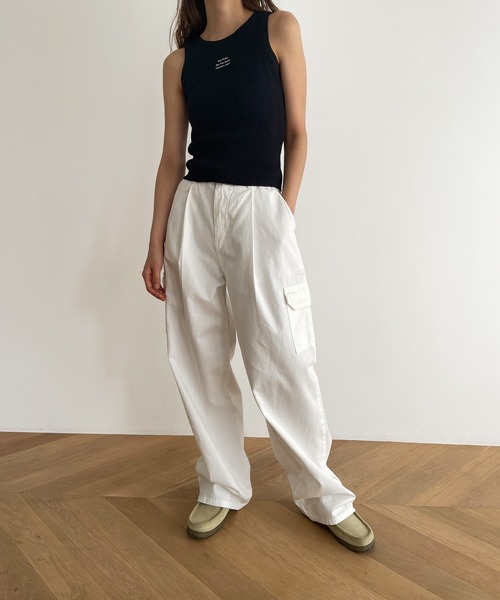CANAL JEAN(キャナルジーン)の「smileyranna "No Rain No Flowers"ニットタンクトップ(タンクトップ・レディース・ホワイト/グレー/ブラック・ONE SIZE)」の7枚目の写真