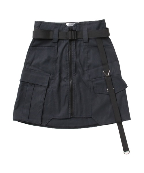Chick(チック)の「Mini Cargo Skirt / カーゴミニスカート(スカート・レディース・ブラック/グレー/ブラック×ホワイト・L/M/S)」の5枚目の写真