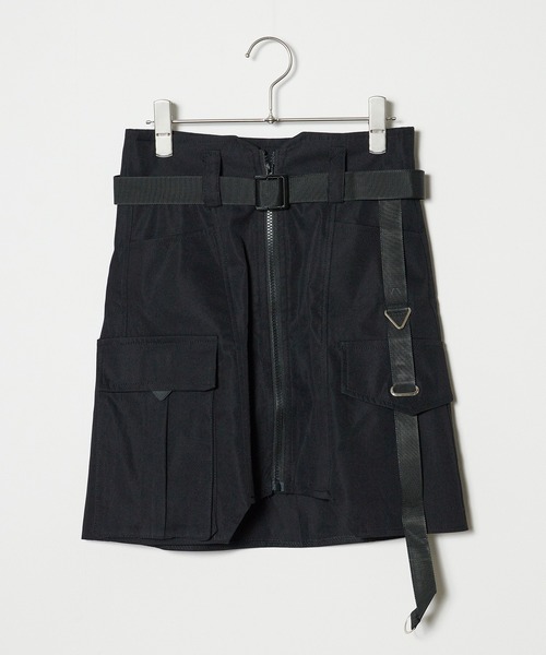 Chick(チック)の「Mini Cargo Skirt / カーゴミニスカート(スカート・レディース・ブラック/グレー/ブラック×ホワイト・L/M/S)」の11枚目の写真