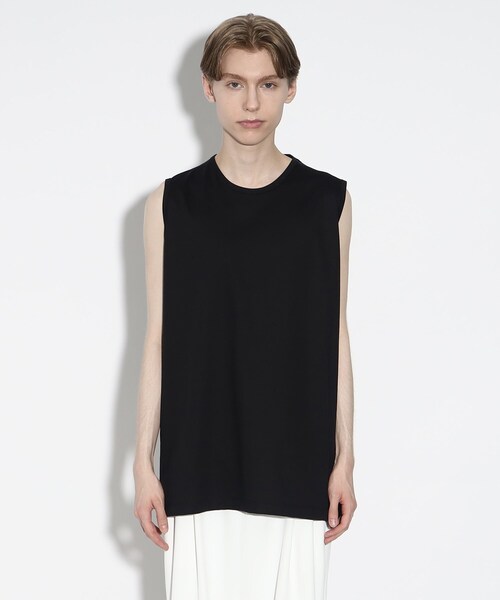 tk.TAKEO KIKUCHI(ティーケータケオキクチ)の「ハイゲージスムースロングタンクトップ(タンクトップ・メンズ・ホワイト/ブラック・02/03)」の16枚目の写真