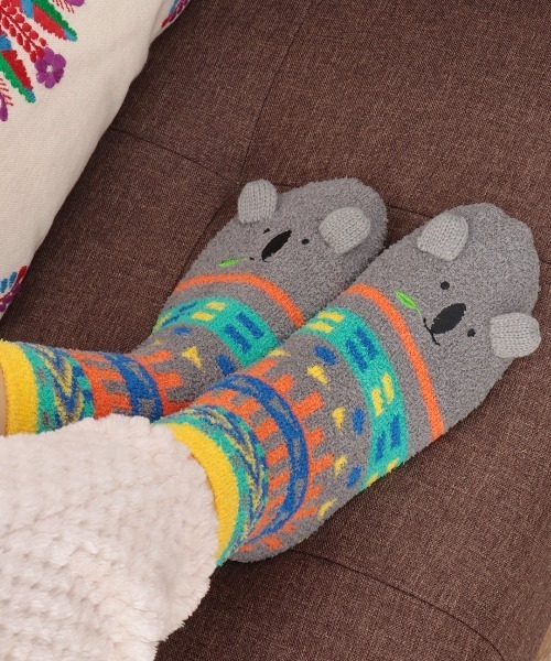 チチカカ（チチカカ）の「アミーゴルームソックス 23-25cm（ソックス/靴下・レディース・ブルー/レッド/ベージュ/ピンク/グレー/グリーン・FREE）」の2枚目の写真