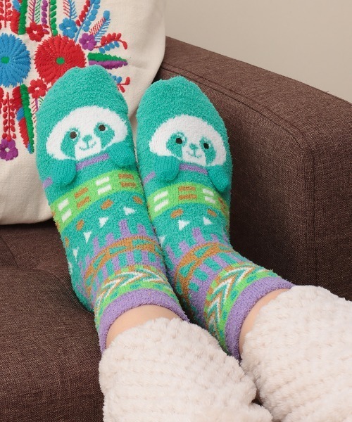 チチカカ（チチカカ）の「アミーゴルームソックス 23-25cm（ソックス/靴下・レディース・ブルー/レッド/ベージュ/ピンク/グレー/グリーン・FREE）」の4枚目の写真