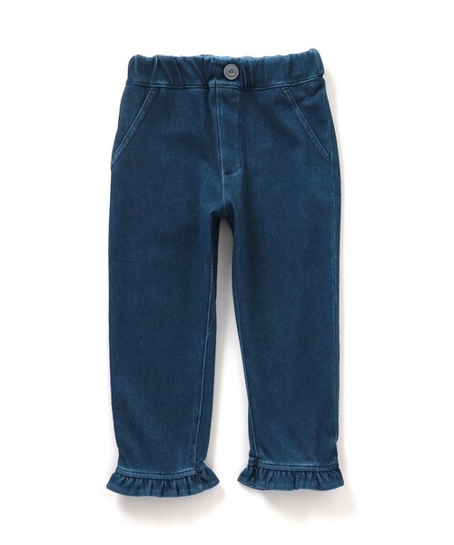 apres les cours(アプレレクール)の「【WEB限定】裾フリル/7days Style pants(その他パンツ・キッズ・インディゴブルー/ドット/チェック・110/80/100/120/130/90)」の5枚目の写真
