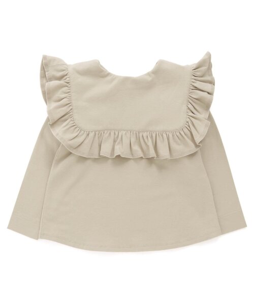 Ampersand(アンパサンド)の「premier 前後2WAYセーラーTプルオーバー(シャツ/ブラウス・キッズ・オフホワイト/チャコール/グレー・80/120/90/100/140/110/130)」の1枚目の写真