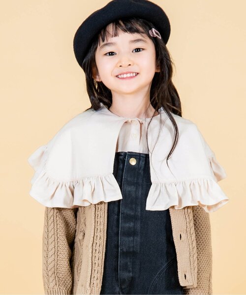 Ampersand(アンパサンド)の「premier 前後2WAYセーラーTプルオーバー(シャツ/ブラウス・キッズ・オフホワイト/チャコール/グレー・80/120/90/100/140/110/130)」の2枚目の写真