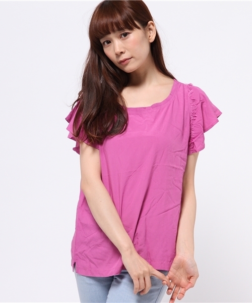 Kastane（カスタネ）の「【Kastane】フリンジプルオーバー（シャツ/ブラウス・レディース・オフホワイト/ネイビー/ピンク/グリーン/アイボリー/ブラック/キャメル・FREE）」の16枚目の写真