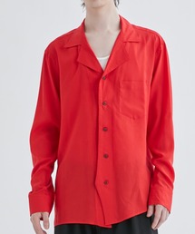 【sulvam/サルバム】ASYMMETRY OPEN COLLAR SHIRT