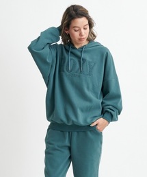 JIVY HOODIE/ロキシー裏起毛オーバーサイズシルエットシンプルプルオーバーパーカー・フーディ
