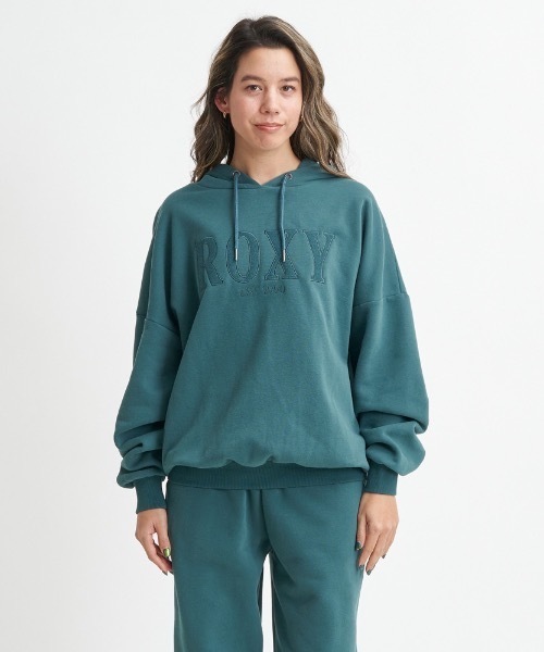 ROXY(ロキシー)の「JIVY HOODIE/ロキシー裏起毛オーバーサイズシルエットシンプルプルオーバーパーカー・フーディ(スウェット・レディース・ブラック/グリーン/グレー・SMALL/LARGE/MEDIUM/X-LARGE)」の8枚目の写真