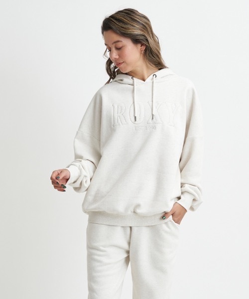ROXY(ロキシー)の「JIVY HOODIE/ロキシー裏起毛オーバーサイズシルエットシンプルプルオーバーパーカー・フーディ(スウェット・レディース・ブラック/グリーン/グレー・SMALL/LARGE/MEDIUM/X-LARGE)」の6枚目の写真