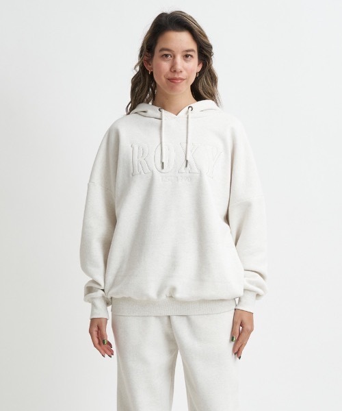 ROXY(ロキシー)の「JIVY HOODIE/ロキシー裏起毛オーバーサイズシルエットシンプルプルオーバーパーカー・フーディ(スウェット・レディース・ブラック/グリーン/グレー・SMALL/LARGE/MEDIUM/X-LARGE)」の12枚目の写真