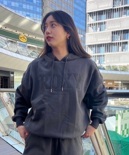 ROXY(ロキシー)の「JIVY HOODIE/ロキシー裏起毛オーバーサイズシルエットシンプルプルオーバーパーカー・フーディ(スウェット・レディース・ブラック/グリーン/グレー・SMALL/LARGE/MEDIUM/X-LARGE)」の21枚目の写真