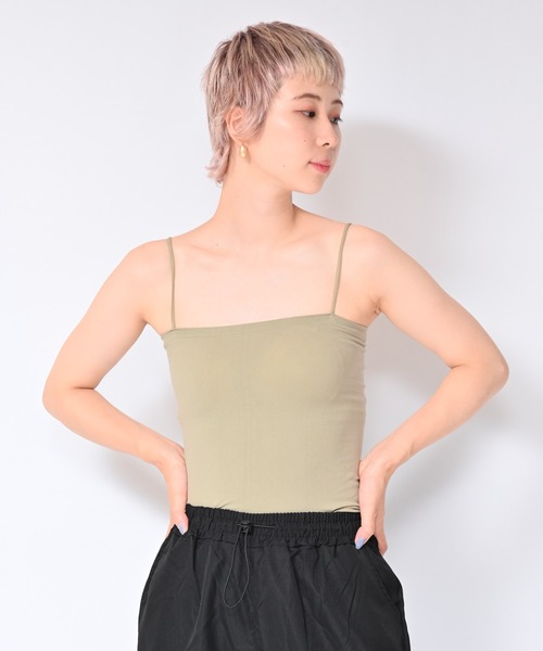 Alite cloth(アリーテクロス)の「パッド付チューブトップ(チューブトップ・レディース・モカ/ホワイト/グリーン/ブラック/ピンク・FREE)」の4枚目の写真