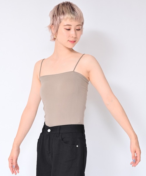 Alite cloth(アリーテクロス)の「パッド付チューブトップ(チューブトップ・レディース・モカ/ホワイト/グリーン/ブラック/ピンク・FREE)」の6枚目の写真