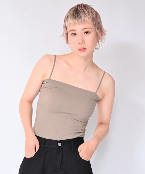 Alite cloth(アリーテクロス)の「パッド付チューブトップ(チューブトップ・レディース・モカ/ホワイト/グリーン/ブラック/ピンク・FREE)」の7枚目の写真