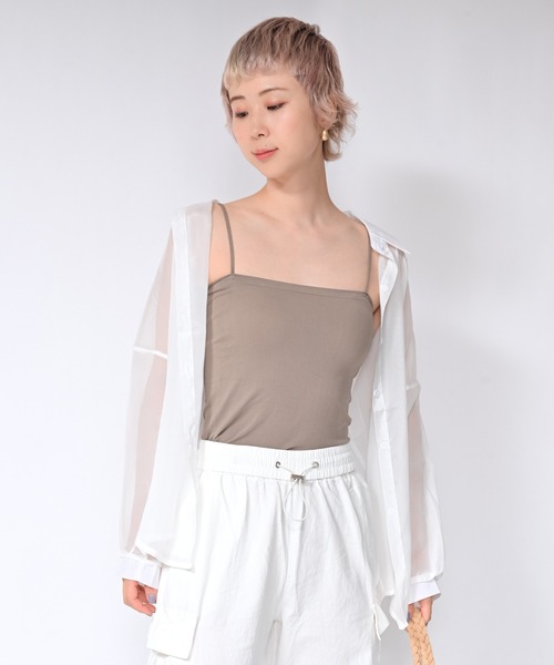 Alite cloth(アリーテクロス)の「パッド付チューブトップ(チューブトップ・レディース・モカ/ホワイト/グリーン/ブラック/ピンク・FREE)」の10枚目の写真
