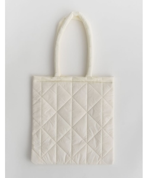 Re:EDIT（リエディ）の「パデットキルトトートバッグ（トートバッグ・レディース・ブラック/アイボリー・FREE）」の4枚目の写真