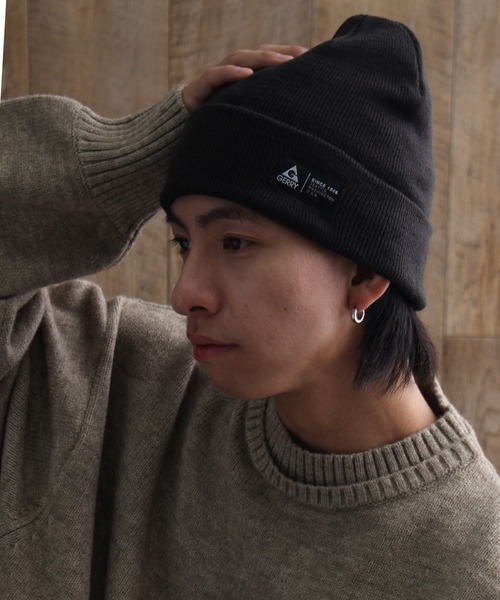GERRY（ジェリー）の「【GERRY/ジェリー】ワンポイント ロゴネーム ニットキャップ(撥水)（ニットキャップ/ビーニー・メンズ・ブラック/カーキ/チャコールグレー・FREE）」の9枚目の写真
