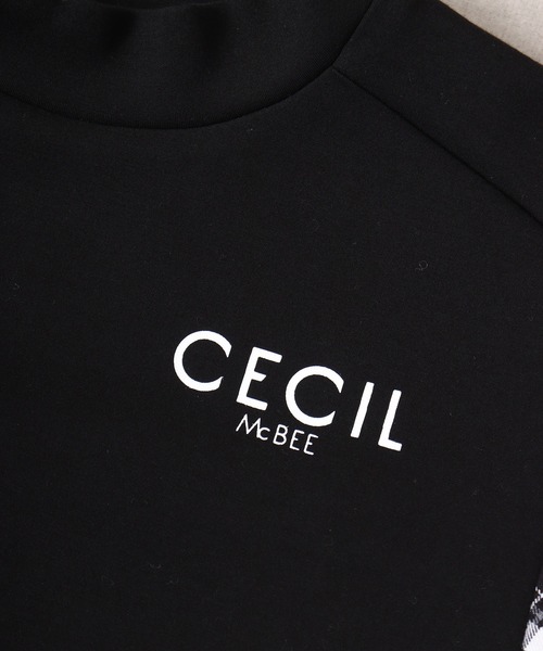 【セール】ダンボールチェック切り替えモックネック（スウェット）｜CECIL McBEE（セシルマクビー）