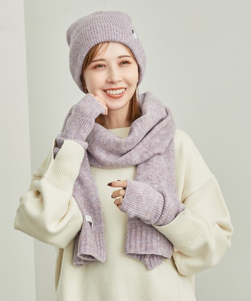 ROPE' PICNIC（ロペピクニック）の「ウィンターカラーリサイクルヤーンニットマフラー（マフラー・レディース・チャコールグレー/キナリ/ブルー系その他4/ラベンダー・FREE）」の15枚目の写真