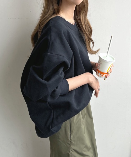 Futier land(フューティアランド)の「【ZOZOTOWN限定】バック刺繍ロゴトレーナー(スウェット・レディース・グリーン系その他/ネイビー/グリーン/グレー/チャコールグレー/ブルー/アイボリー/モカ・FREE)」の14枚目の写真