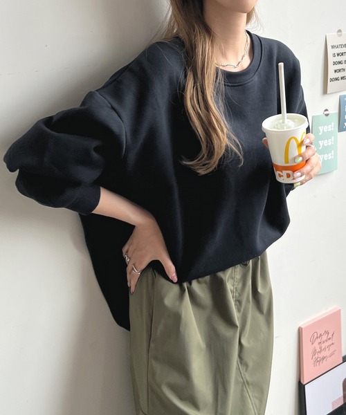 Futier land(フューティアランド)の「【ZOZOTOWN限定】バック刺繍ロゴトレーナー(スウェット・レディース・グリーン系その他/ネイビー/グリーン/グレー/チャコールグレー/ブルー/アイボリー/モカ・FREE)」の15枚目の写真