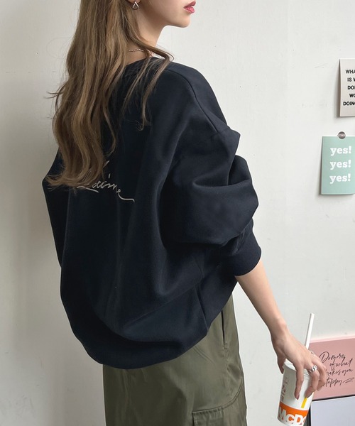 Futier land(フューティアランド)の「【ZOZOTOWN限定】バック刺繍ロゴトレーナー(スウェット・レディース・グリーン系その他/ネイビー/グリーン/グレー/チャコールグレー/ブルー/アイボリー/モカ・FREE)」の16枚目の写真