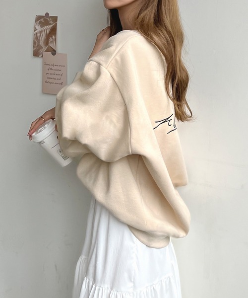 Futier land(フューティアランド)の「【ZOZOTOWN限定】バック刺繍ロゴトレーナー(スウェット・レディース・グリーン系その他/ネイビー/グリーン/グレー/チャコールグレー/ブルー/アイボリー/モカ・FREE)」の20枚目の写真