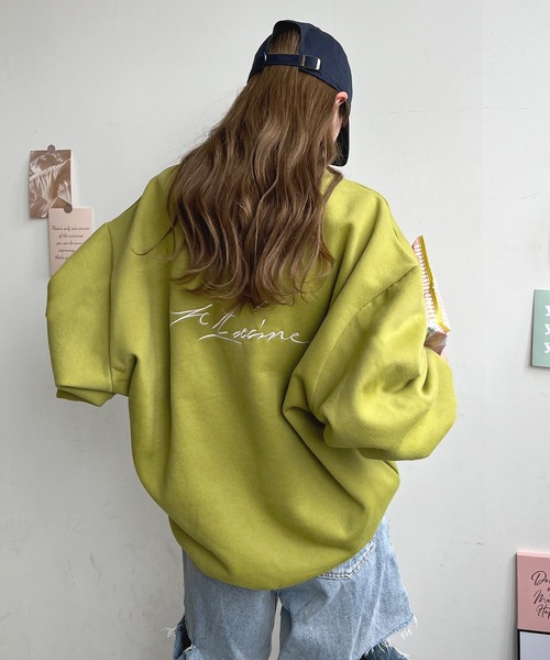 Futier land(フューティアランド)の「【ZOZOTOWN限定】バック刺繍ロゴトレーナー(スウェット・レディース・グリーン系その他/ネイビー/グリーン/グレー/チャコールグレー/ブルー/アイボリー/モカ・FREE)」の9枚目の写真