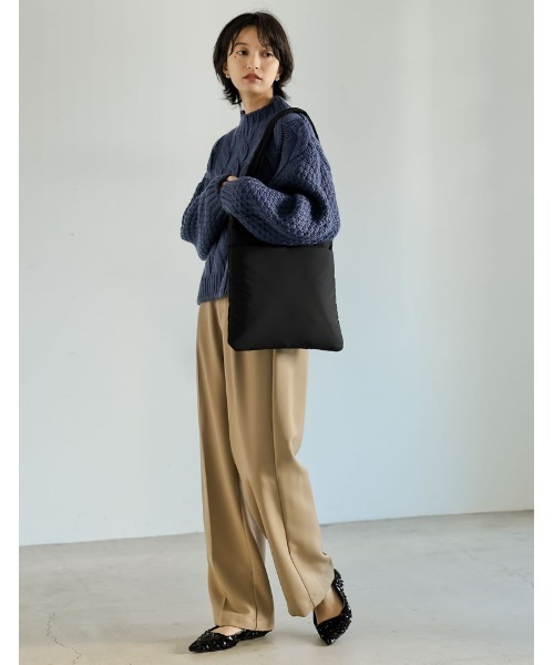 Re:EDIT(リエディ)の「スクエアペディントートバッグ(トートバッグ・レディース・ブラック/グレー・FREE)」の4枚目の写真