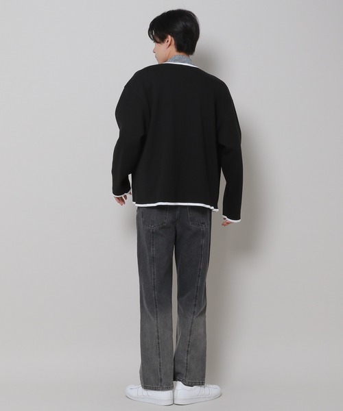 3.3 Field Trip （3.3フィールドトリップ）の「3.3 Field Trip／LINE カーディガン（カーディガン/ボレロ・メンズ・ネイビー/ブラック・FREE）」の3枚目の写真