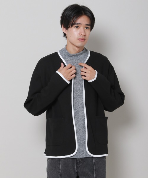 3.3 Field Trip （3.3フィールドトリップ）の「3.3 Field Trip／LINE カーディガン（カーディガン/ボレロ・メンズ・ネイビー/ブラック・FREE）」の5枚目の写真