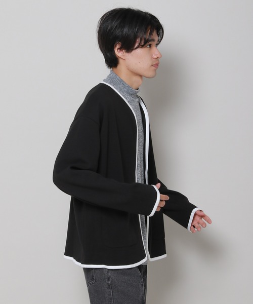 3.3 Field Trip （3.3フィールドトリップ）の「3.3 Field Trip／LINE カーディガン（カーディガン/ボレロ・メンズ・ネイビー/ブラック・FREE）」の6枚目の写真