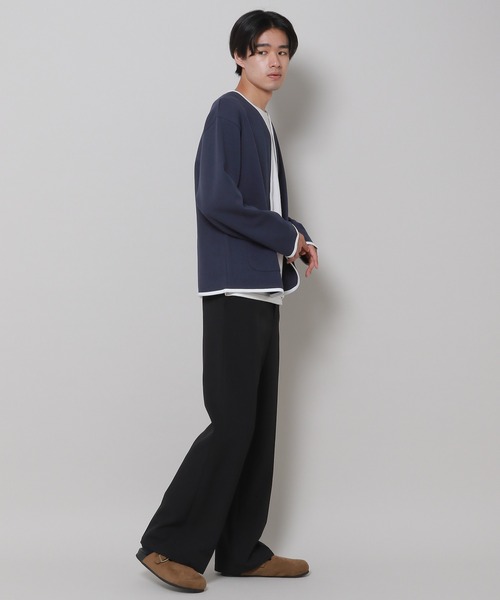 3.3 Field Trip （3.3フィールドトリップ）の「3.3 Field Trip／LINE カーディガン（カーディガン/ボレロ・メンズ・ネイビー/ブラック・FREE）」の8枚目の写真