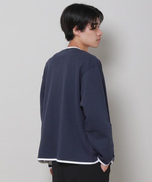 3.3 Field Trip （3.3フィールドトリップ）の「3.3 Field Trip／LINE カーディガン（カーディガン/ボレロ・メンズ・ネイビー/ブラック・FREE）」の10枚目の写真