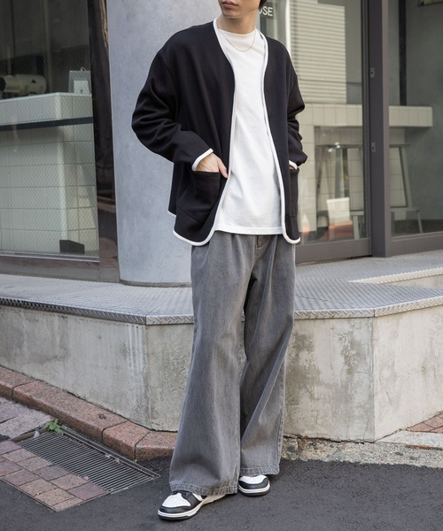 3.3 Field Trip （3.3フィールドトリップ）の「3.3 Field Trip／LINE カーディガン（カーディガン/ボレロ・メンズ・ネイビー/ブラック・FREE）」の22枚目の写真