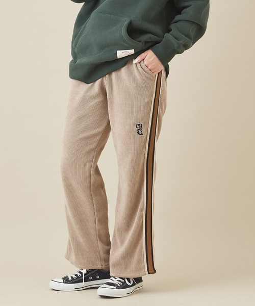 CUBE SUGAR（キューブシュガー）の「ピケストレッチトラックパンツ（その他パンツ・レディース・ベージュ/ネイビー/ブラウン/マルチ・M）」の2枚目の写真