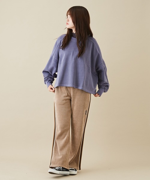 CUBE SUGAR（キューブシュガー）の「ピケストレッチトラックパンツ（その他パンツ・レディース・ベージュ/ネイビー/ブラウン/マルチ・M）」の9枚目の写真