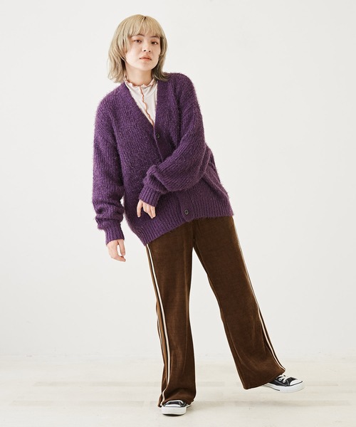 CUBE SUGAR（キューブシュガー）の「ピケストレッチトラックパンツ（その他パンツ・レディース・ベージュ/ネイビー/ブラウン/マルチ・M）」の14枚目の写真