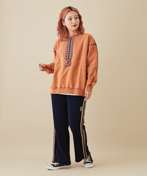 CUBE SUGAR（キューブシュガー）の「ピケストレッチトラックパンツ（その他パンツ・レディース・ベージュ/ネイビー/ブラウン/マルチ・M）」の22枚目の写真