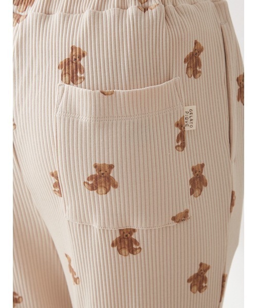 gelato pique / ベア柄リブロング上下セット gelato pique（ジェラートピケ）の「ベア柄リブロングTシャツ