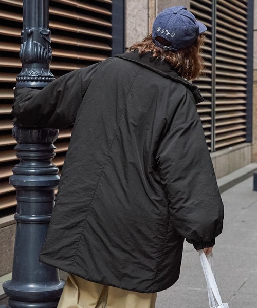 MONO-MART LADY'S(モノマートレディース)の「M-65 オーバーサイズナイロンミリタリー中綿ジャケット(ダウンジャケット/コート・レディース・アイボリー/カーキ/ライトグレー/ブラック・FREE)」の11枚目の写真